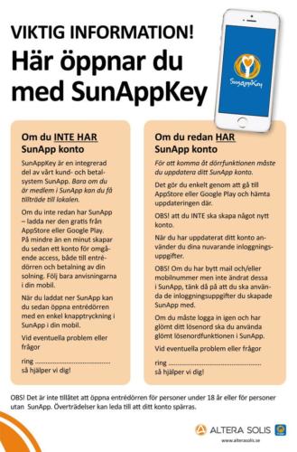 Öppna med SunAppKey för att sola